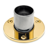 Væg og gulv flange, Ø 25,4 mm (1 tomme) Messing look model : 504